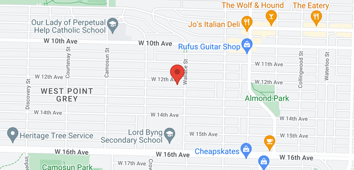 map of 3918 W 12TH AVENUE